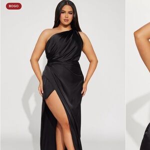 Elegant Black One-Shoulder Dress